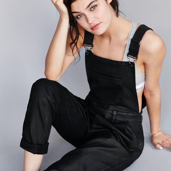Calvin Klein Waxed Overalls in Black (XS/S) - Picture 4 of 6